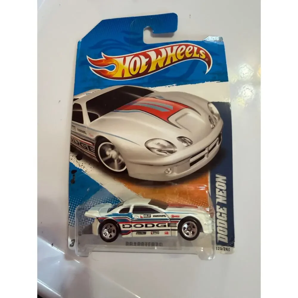 2011 Hot Wheels Dodge Neon White Dragsterz HW Drag Racers #125/244 1:64 New